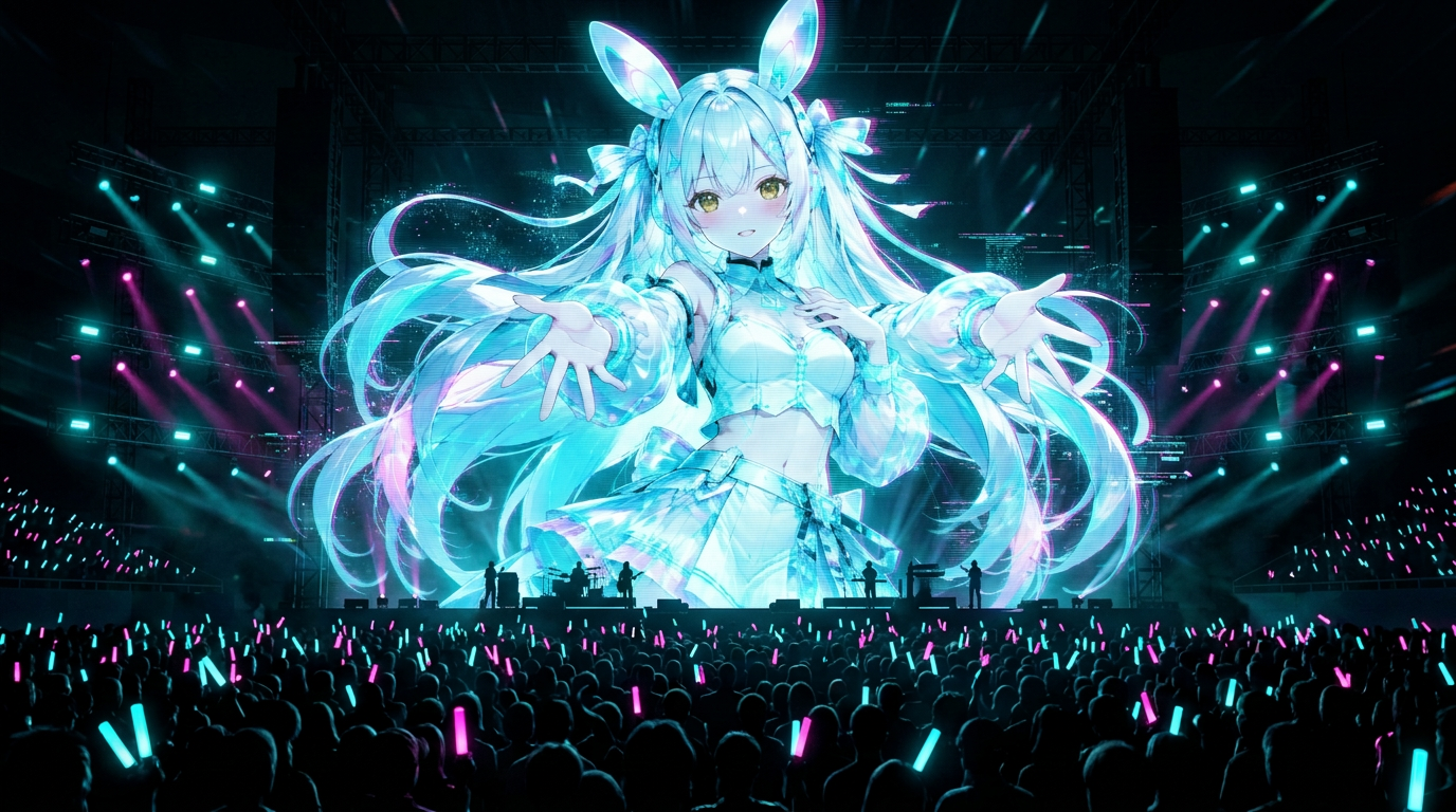 White Bunny backglass art